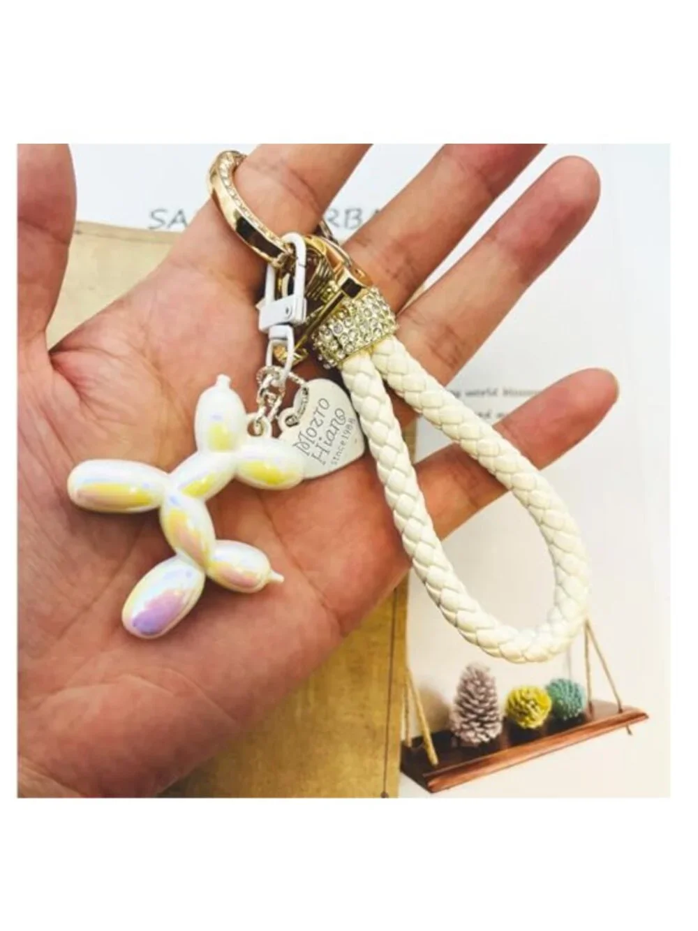 Jelly Balloon Dog Keychain Cute Bag Charm Epoxy Resin 20 Pack